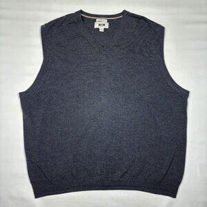 Joseph Abboud Gray 100% Merino Wool V-Neck Pullover Sweater Vest Mens 3X 3XL